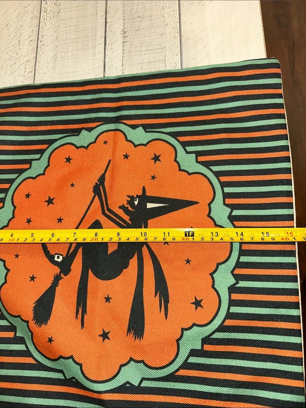 Halloween Witch Pumpkin Orange & Black Decorative Pillow Cover